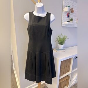 NWT White House Black Market Sleeveless Drop Waist Pleated Skirt Dress Sz 6